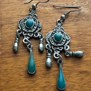 Turquoise dangly earrings